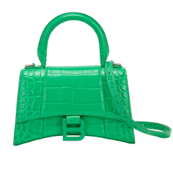 XS Hourglass, Croc Embossed, Green, 592833.3309, 3*